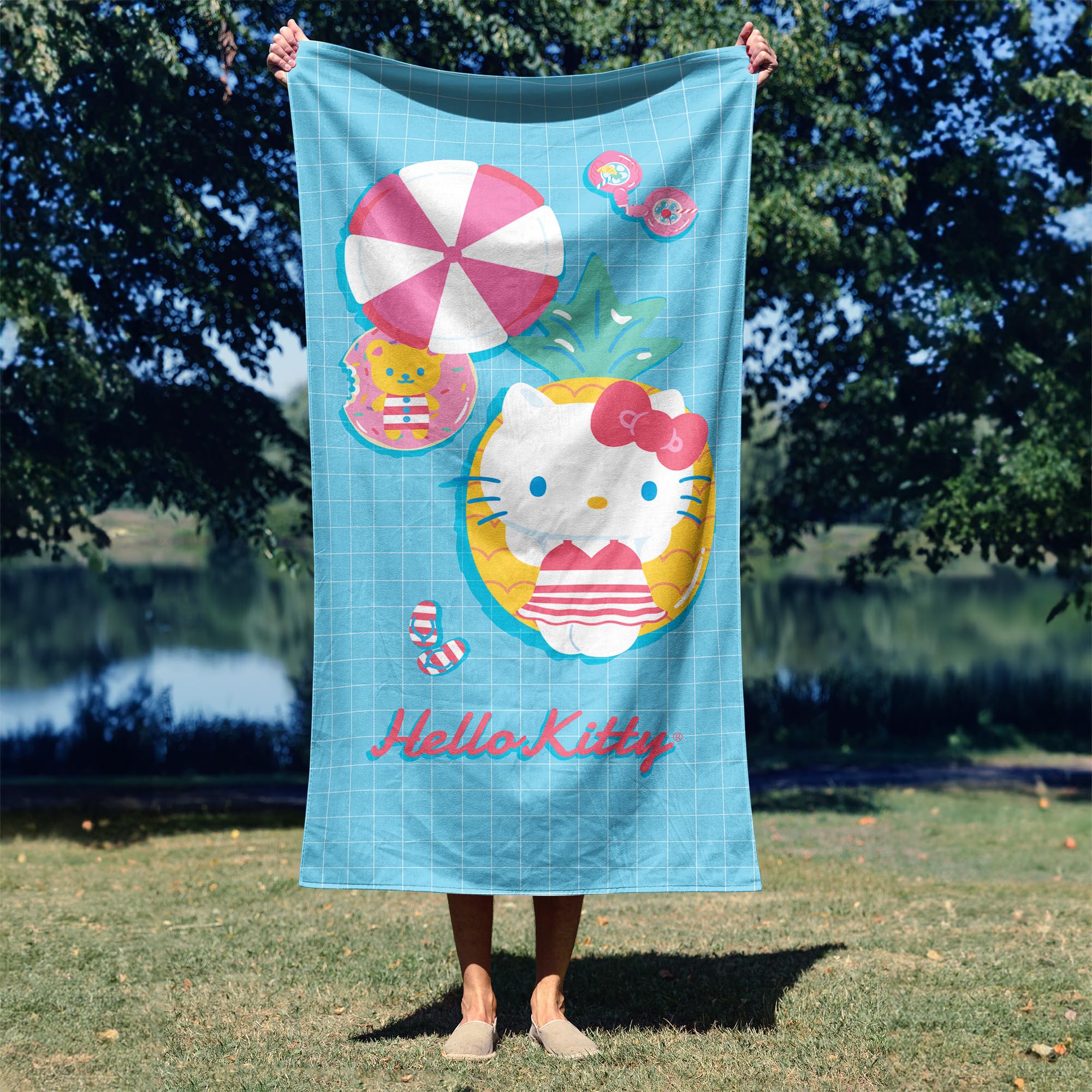 Amazon.com: Northwest Sanrio Hello Kitty, Pool Party, Beach Towel