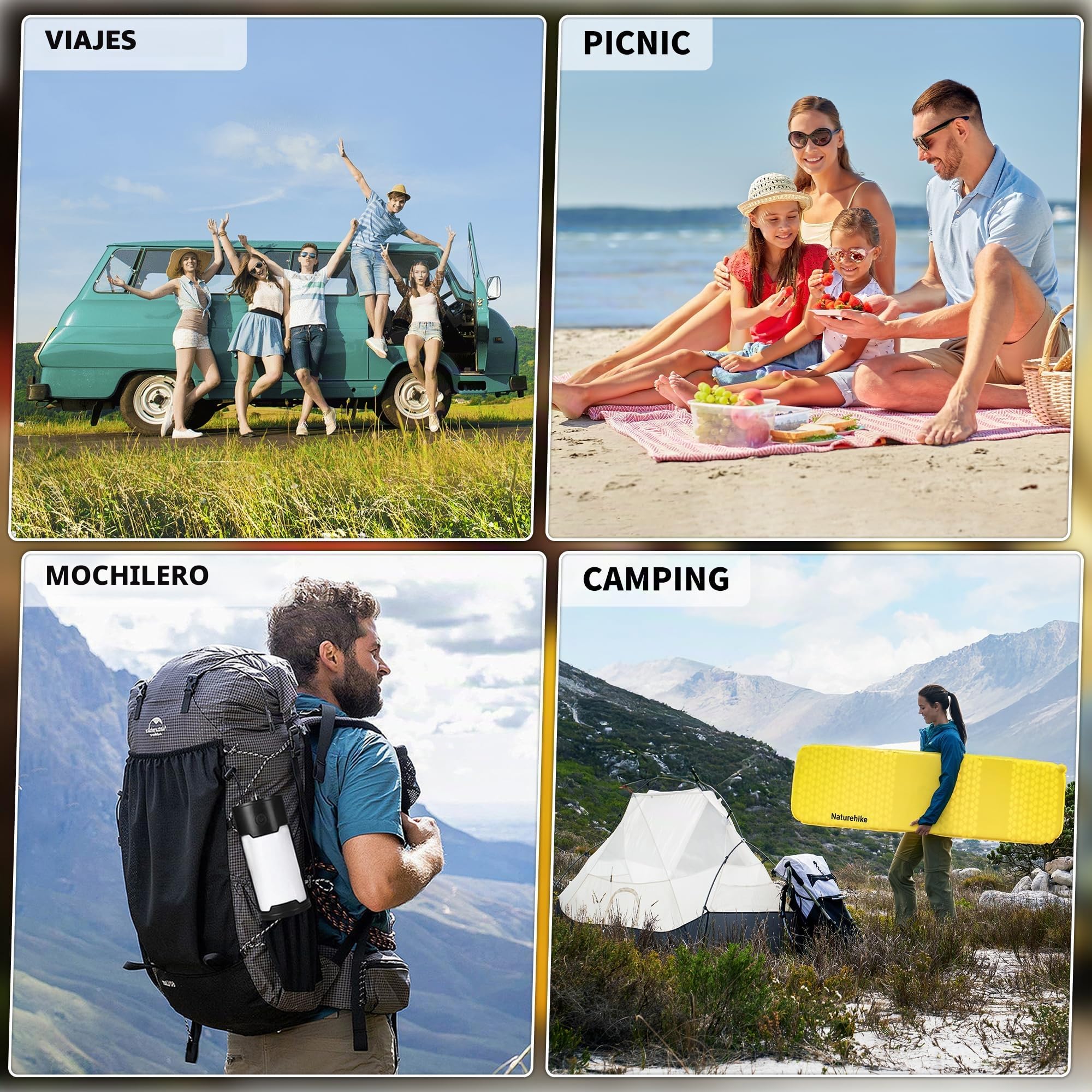 Naturehike Yugu Air Mattress - Colchoneta autoinflable de 3,5 cm de grosor, tamaño compacto y ligero, para camping, senderismo y deportes al aire libre