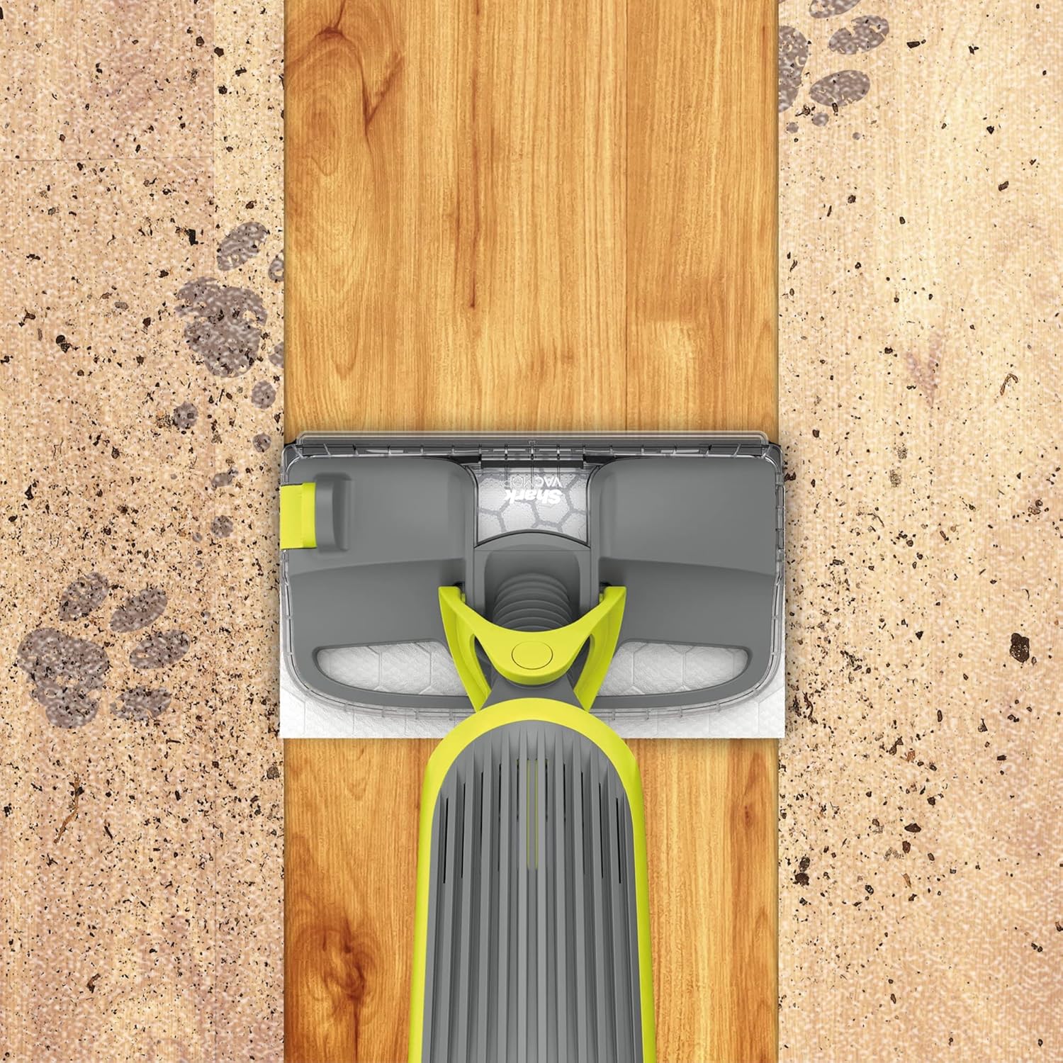 SHARK VM200P12 VACMOP Vacuum Mop Bundle with 12 Disposable VACMOP Pads & 12 oz. Cleaning Solution, Charcoal Gray (Renewed) (VM200)