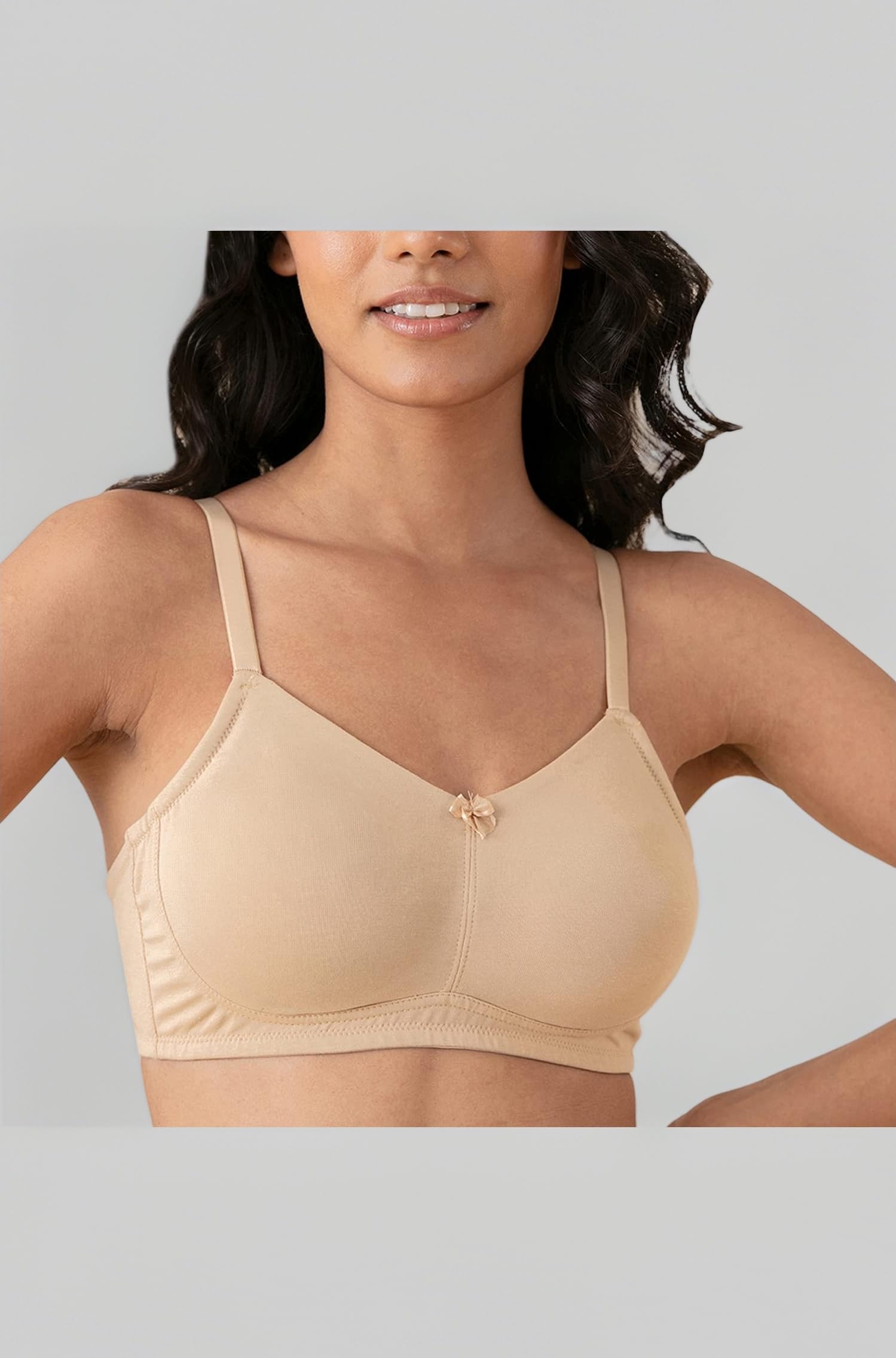 NYB062 Wirefree Cotton Hold Me Up Non Padded Full Coverage Bra for Women