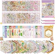3D Sticker Scene, Creative Sticker Therapy for Adults and Kids, Fun Stickers for DIY Craft Activities, Includes 20 Scene Cards and 26 PET Stickers (19.1×13.7 cm)