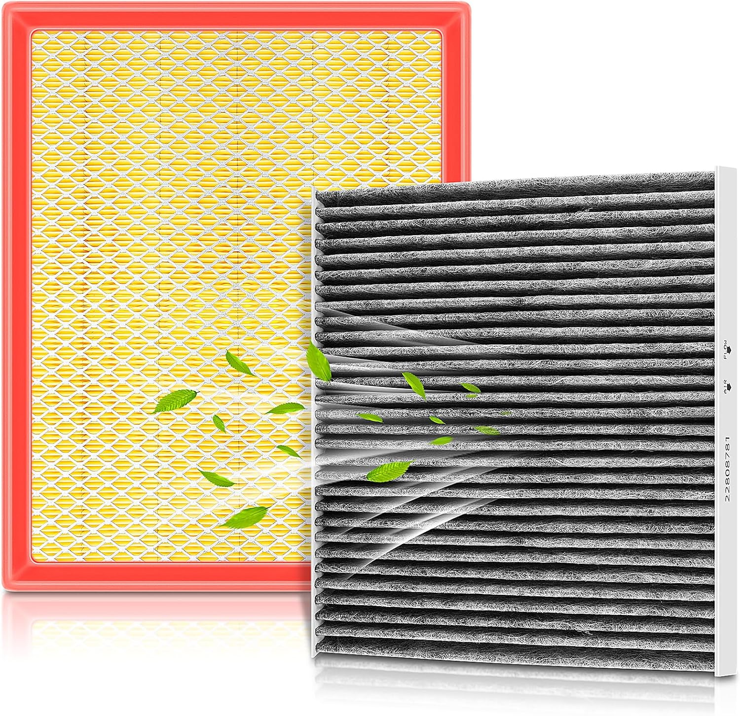 AUTOKAY 15908916 22808781 Engine & Cabin Air Filter Combo Set Fit for Cadillac Escalade ESV for Chevrolet Chevy Silverado 1500 2500 3500 HD Classic Suburban Tahoe for GMC Sierra Yukon XL