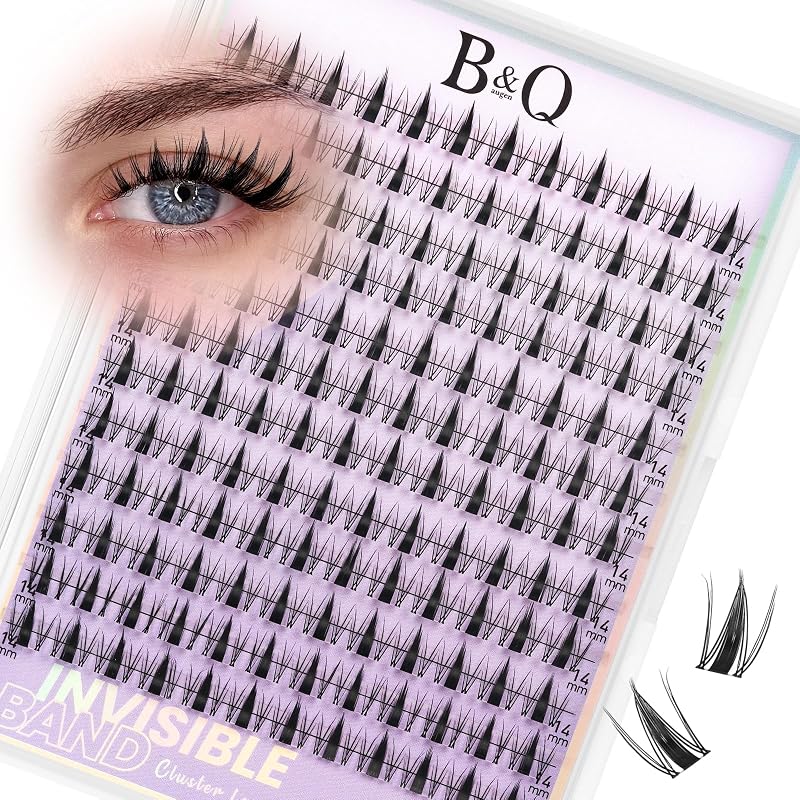 B&Qaugen Cílios postiços em tufos C-curl com pontas