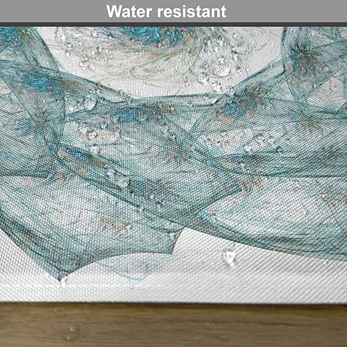 Miniatura 242 de Ambesonne Juego de 4 manteles individuales amarillos y azules, diseño de flores de primavera, flores vibrantes, manteles individuales de tela Azul