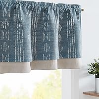 Vista 30 de Jinchan - Cenefa floral para cocina, cortina de privacidad para ventanas de 16 pulgadas, estilo rústico de casa de campo, para sala de estar