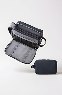 Toiletry Bag for Men, BAGSMART Travel Toiletry Organizer Dopp Kit Water-resistant Shaving Bag for Toiletries Accessories, Blue