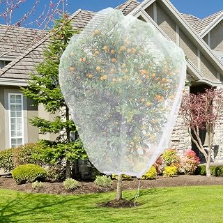 Large Fruit Tree Netting, 10X10FT Insect Garden Net, Zipper, Drawstring