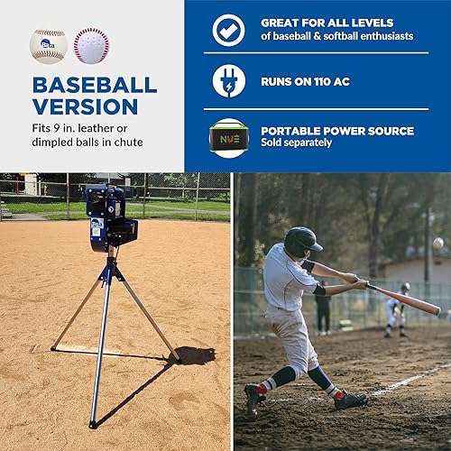 Miniatura 3 de BATA Baseball Wheel Pitching Machine, Youth and Adult Automatic Pitch Machine for Baseballs, Practice Training Equipment
