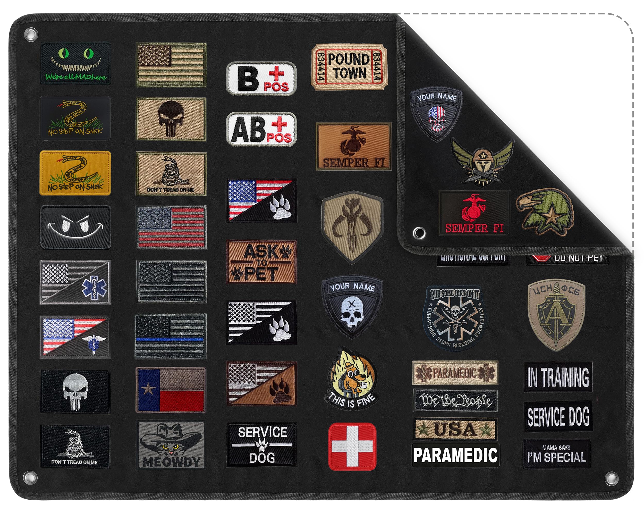 Photo 1 of Uikro Tactical Patch Board - 24" x 18" Double-Sided Display