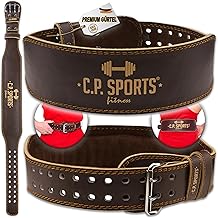 C.P.Sports Gewichthebergürtel XXS - 6XL | Trainingsgürtel aus Leder - gepolstert | Gürtel für Gewichtheben, Powerlifting, Bodybuilding, Krafttraining, Fitness | weight lifting belt für Damen & Herren