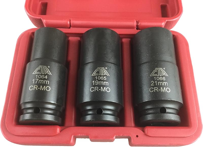 Kit de Soquetes para Parafuso do Virabrequim CTA Tools 1069 com Encaixe de 12,7 mm, 17 mm, 19 mm e 21 mm, 3 peças