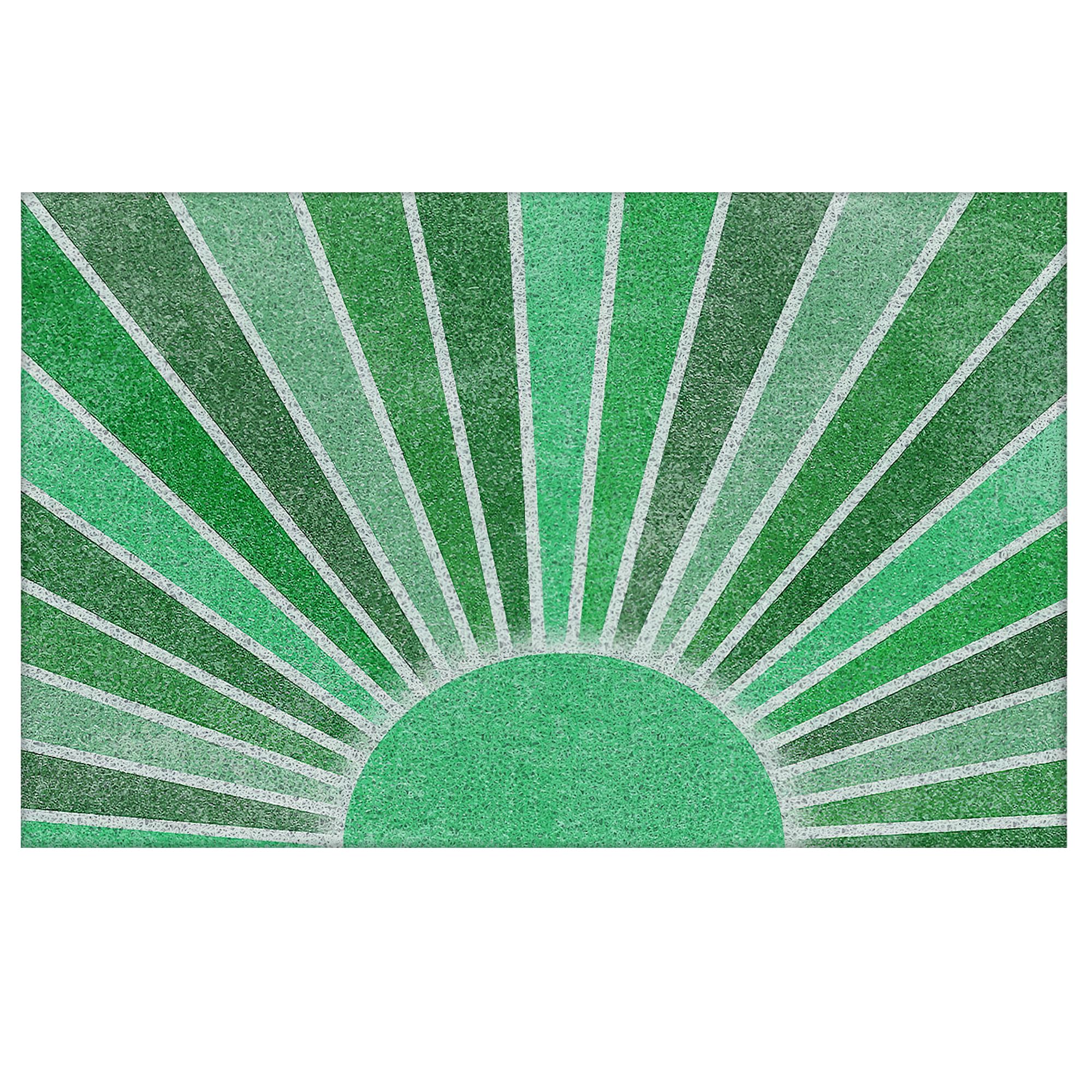 Supwhd Green Sun Front Boho Door Mats Outdoor Indoor Entrance, Boho Welcome Mat, Indoor Door Mats for Entryway, 17x30
