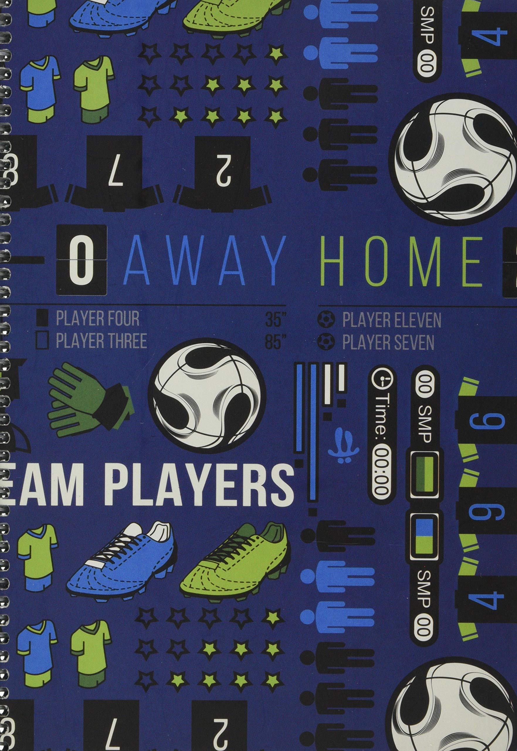 Totto AC92IND025-1820Z-0LI Cuaderno A5 Tapa Forrada Azul Soccer