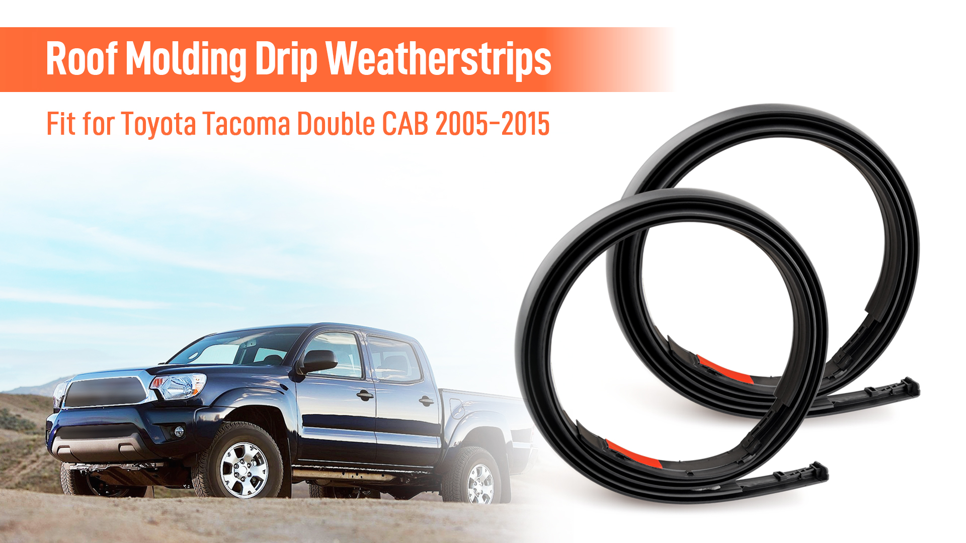 Amazon.com: Roof Molding Drip Weatherstrips Fit for Toyota Tacoma