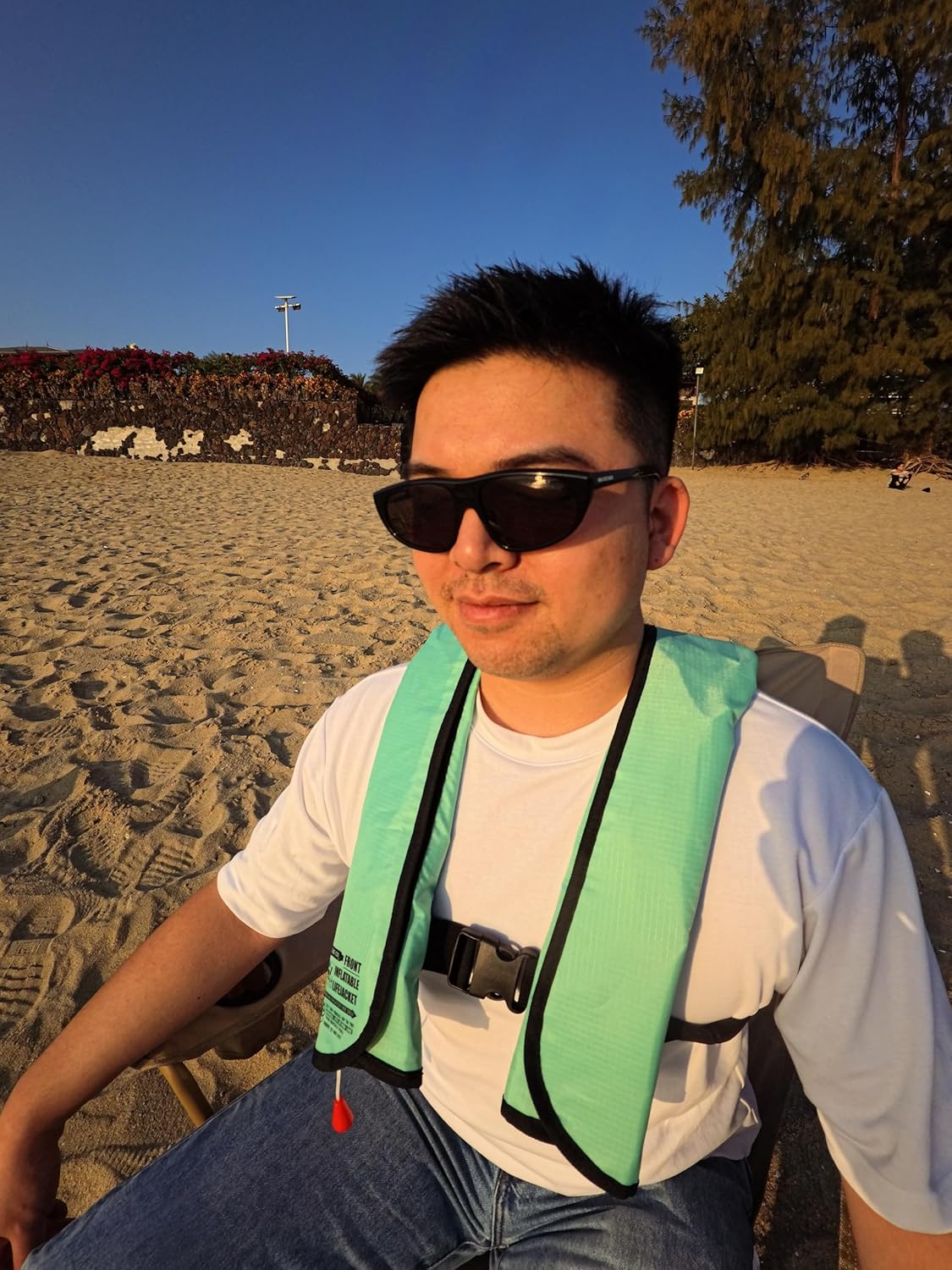 2-Pack Adult Automatic Inflatable PFD Jacket, Adjustable and Lightweight Water Sports Vest for Kayak SUP Paddleboarding Boating Sailing Fishing (Buoyancy is Greater Than 150 N)