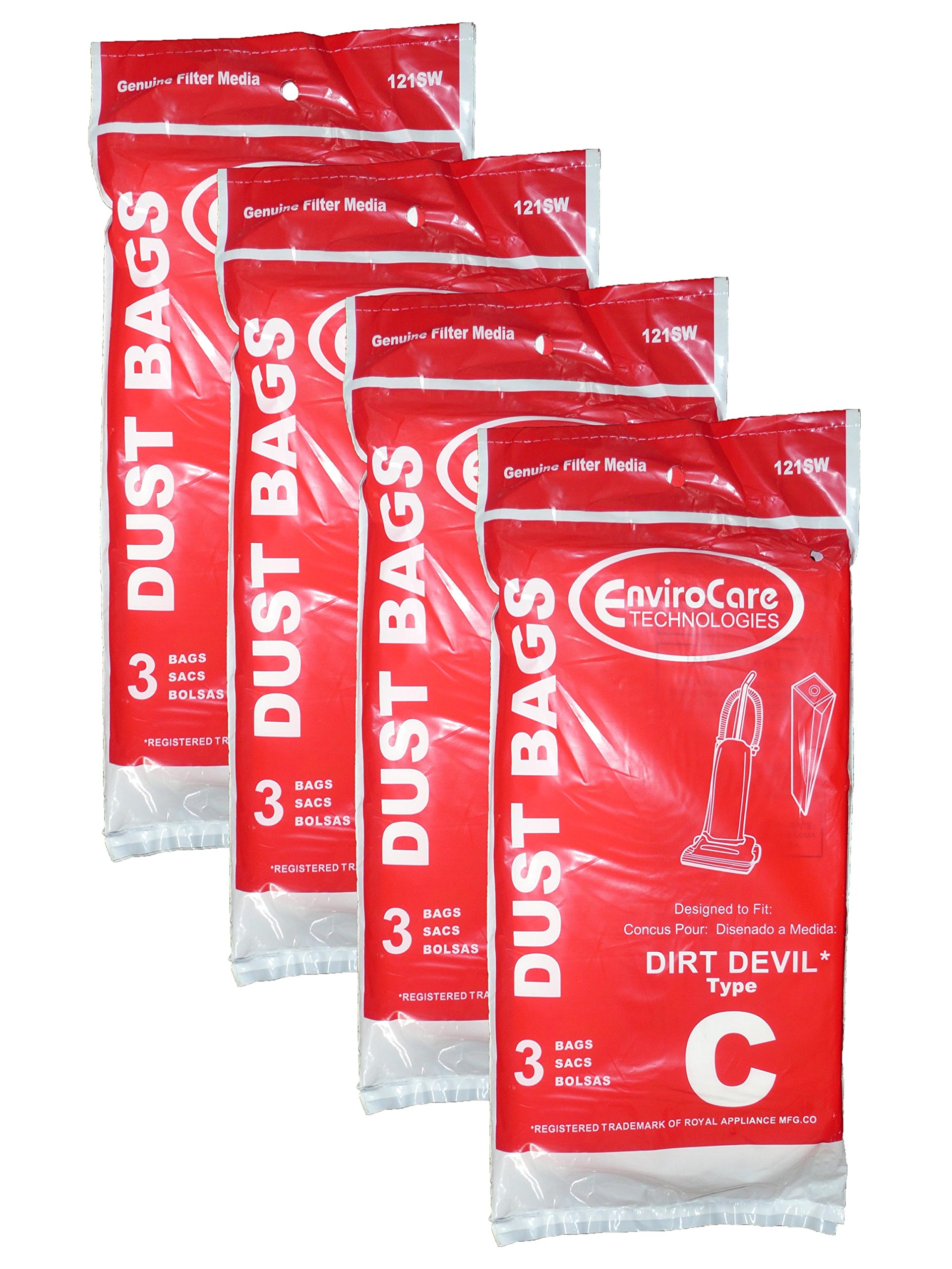 Sacs aspirateur vertical Dirt Devil 8200 8201 pièces de rechange 088305