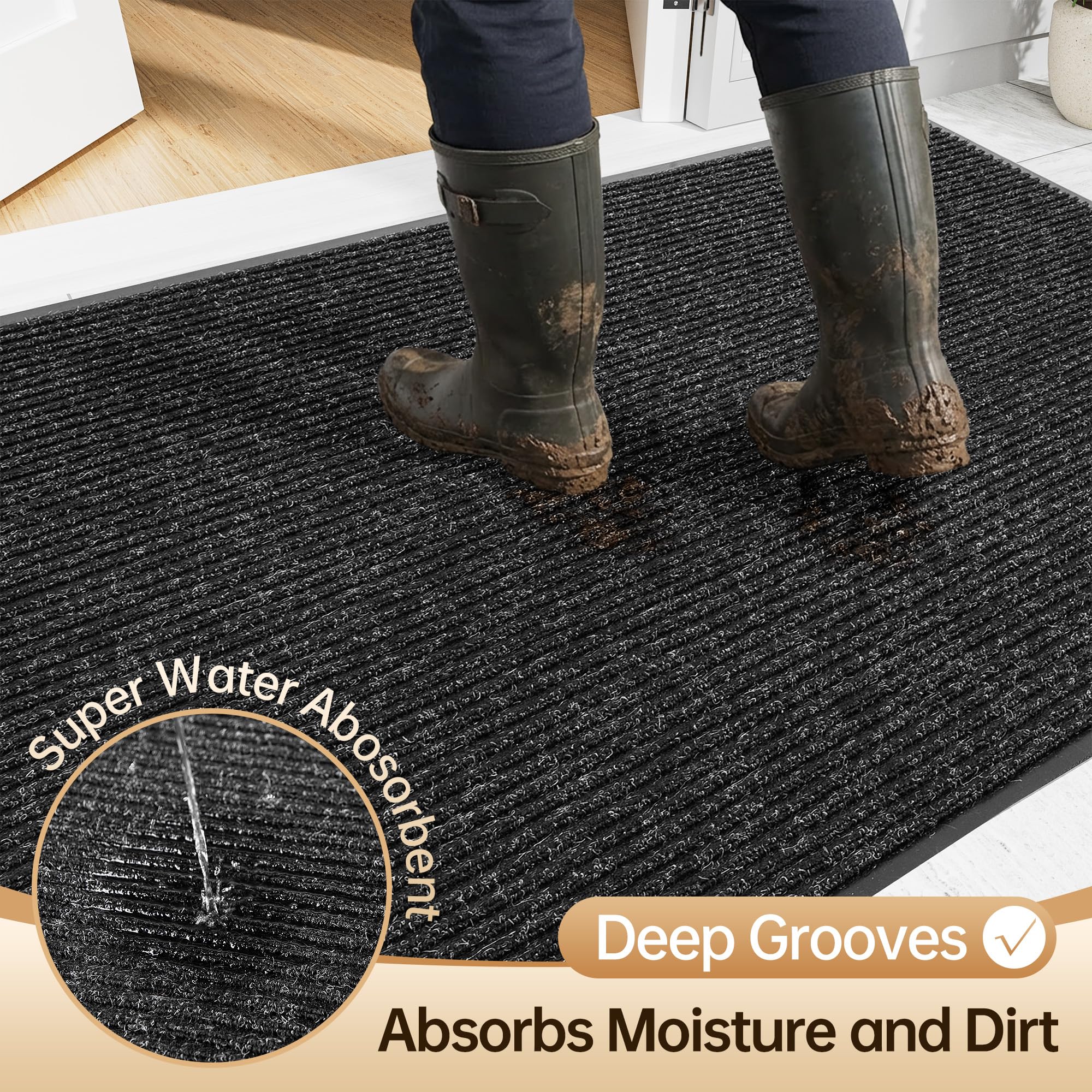 Amyracel Front Door Mat - Heavy Duty & Waterproof -3 Amyracel Front Door Mat - Heavy Duty & Waterproof -3