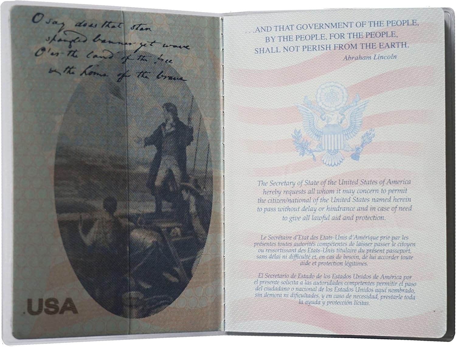  | Set of 2 Heavy Duty Clear Vinyl Plastic Passport Cover Holder Travel MADE IN USA | Passport Covers