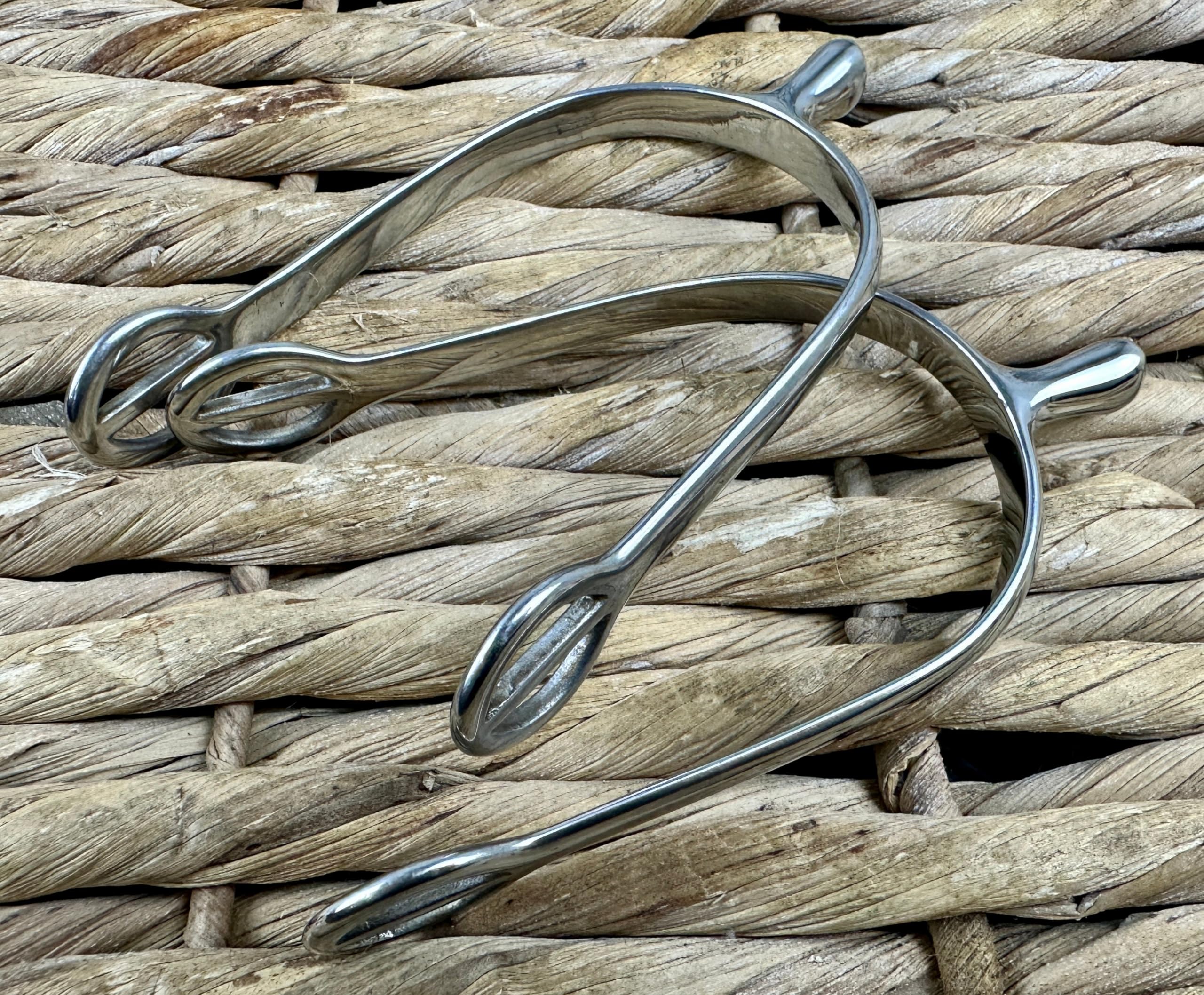 Ladies Ball End 20mm Spurs with Round Slots - Showing, Hunting, Dressage