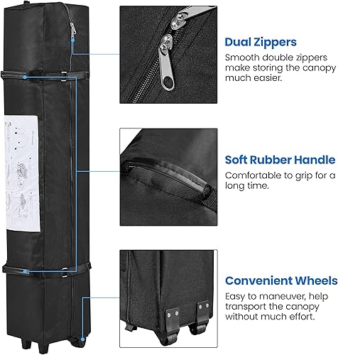 Vista 42 de Yaheetech Tienda de campaña desplegable de 10 x 10 pies para 1 persona, tienda de campaña comercial portátil instantánea, kiosco al aire libre con 1