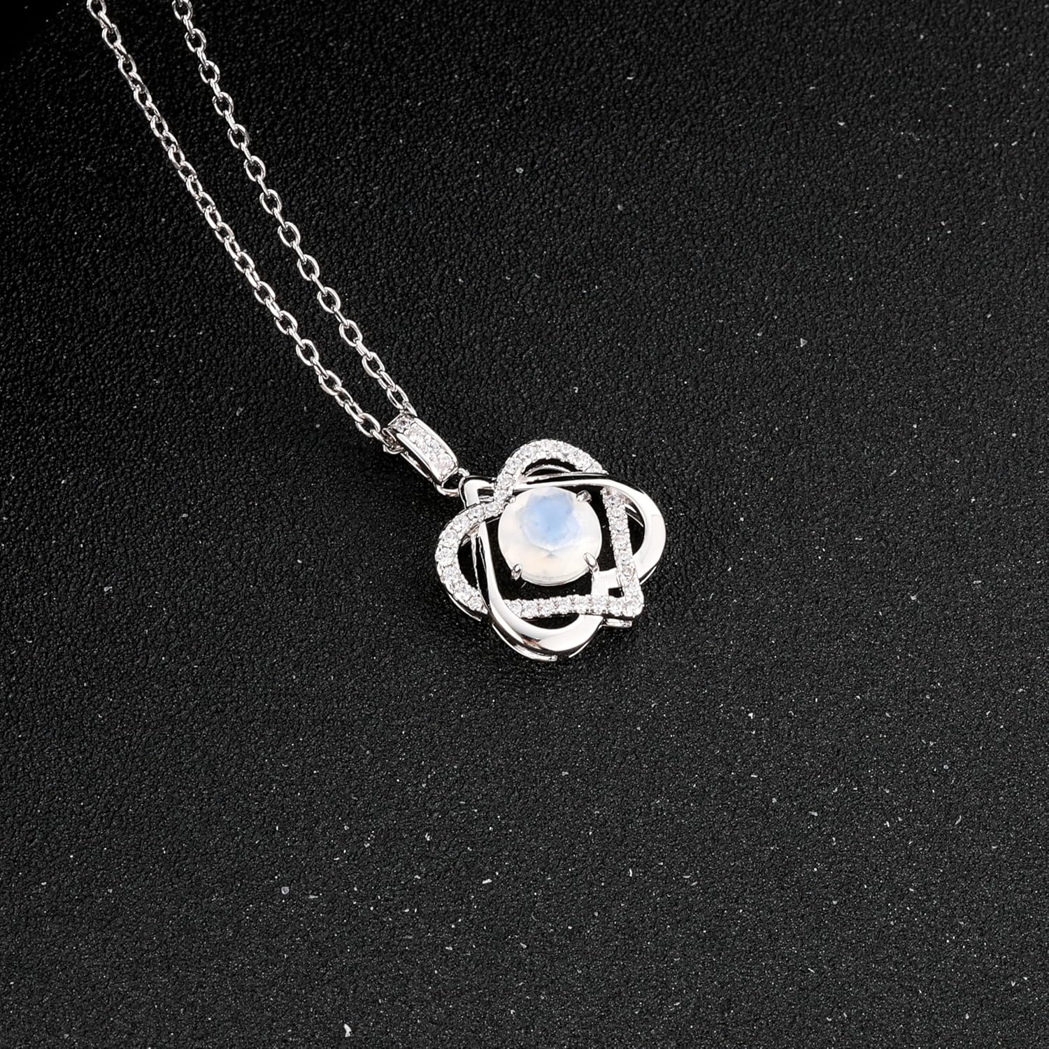 Natural Cut Moonstone Pendant Necklace for Women Birthday Anniversary Jewelry Gift for Women Mom - Image 2