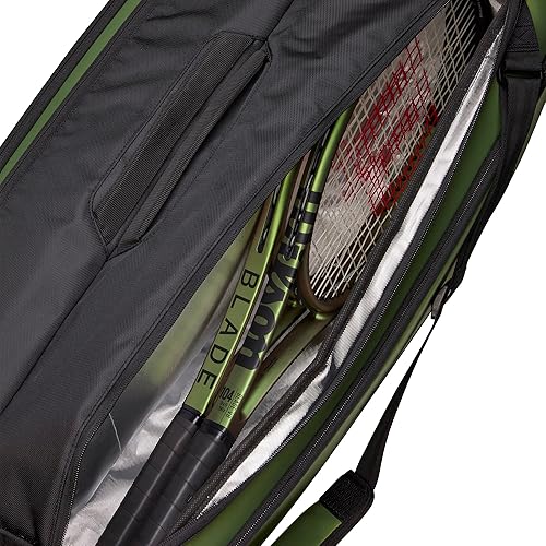 Miniatura 8 de WILSON Blade V8 Super Tour - Bolsa para raqueta de tenis, color verdenegro, con capacidad para hasta 9 raquetas