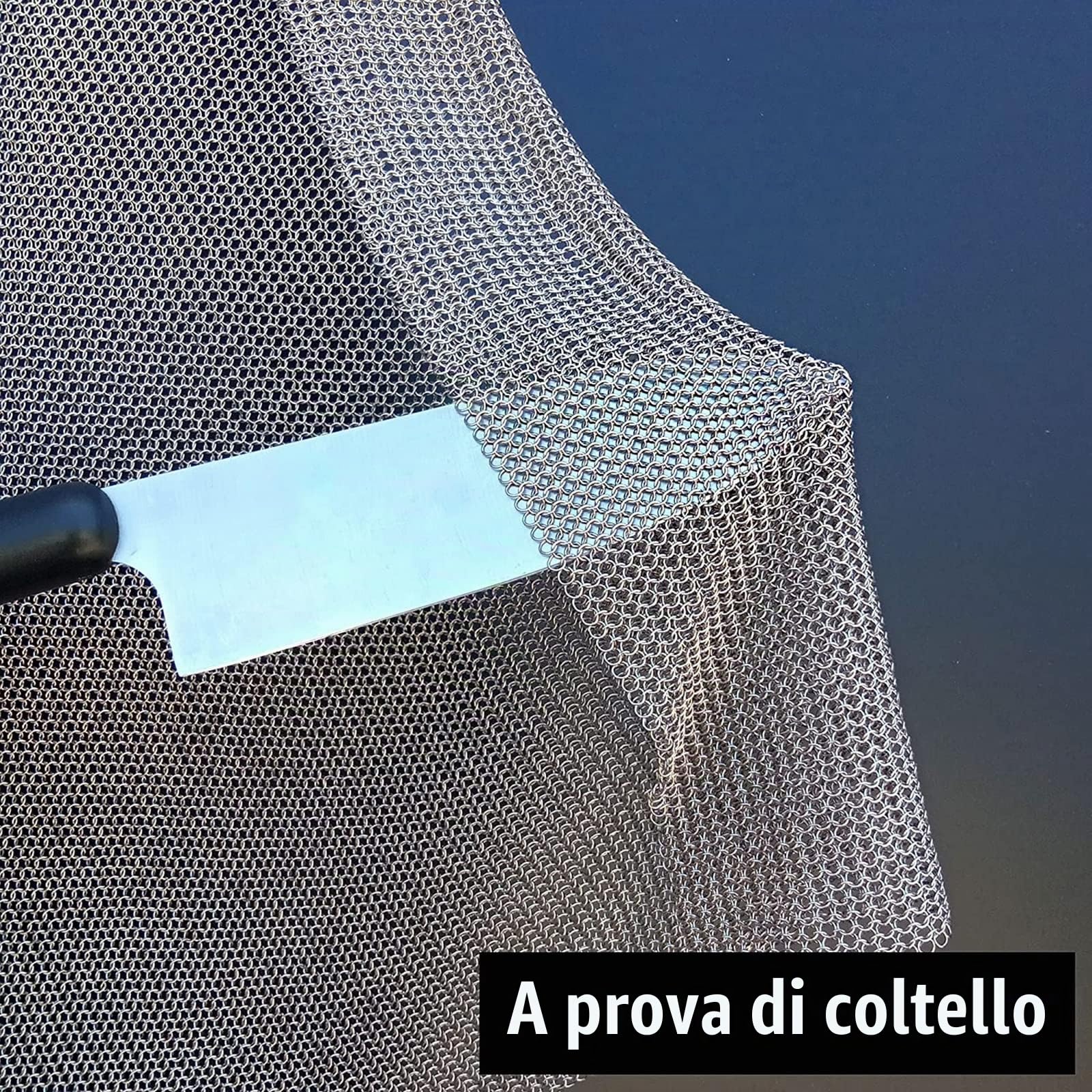 Grembiule in Metallo Resistente al Taglio E alla Coltellata, Grembiule da Lavoro di Sicurezza per Macellaio, Grembiule con Cotta di Maglia in Acciaio Inossidabile 316, Facile da Pulire