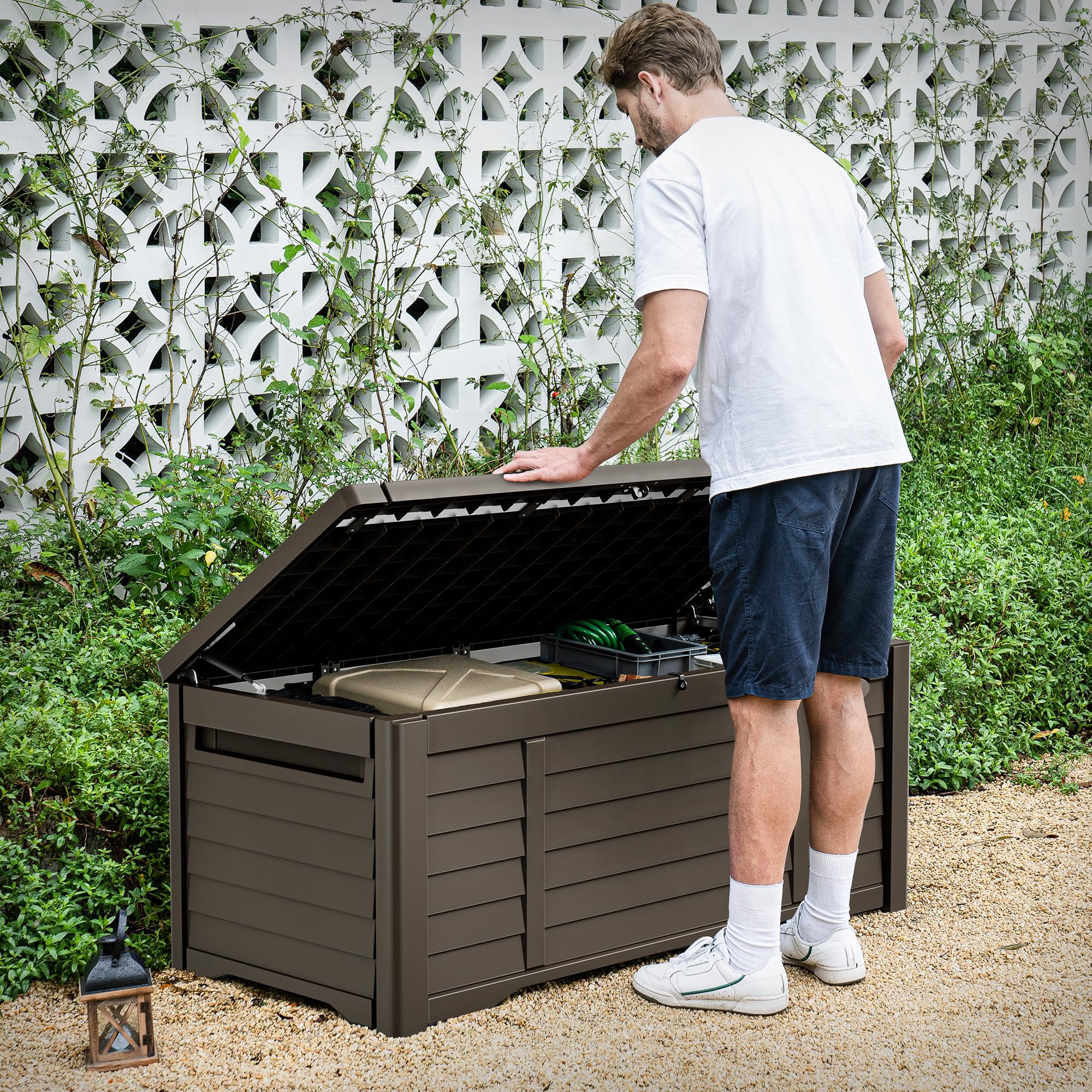 Snapklik.com : DWVO Large Deck Box 120 Gallon Waterproof Outdoor ...