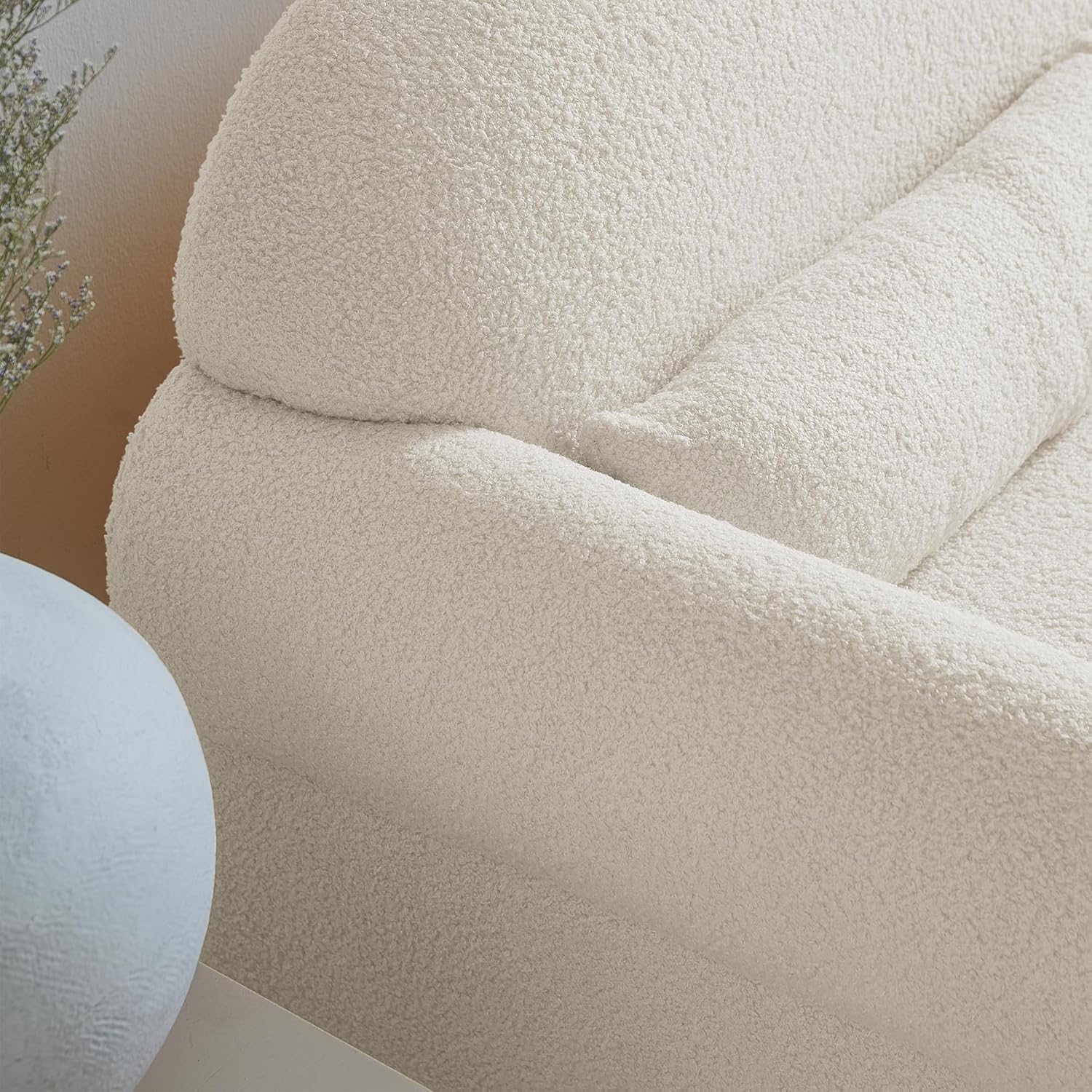 GOWE [Video provided] 2 Piece Set Sofa Couch,Modern Boucle loveseat & Accent Chair for Living Room