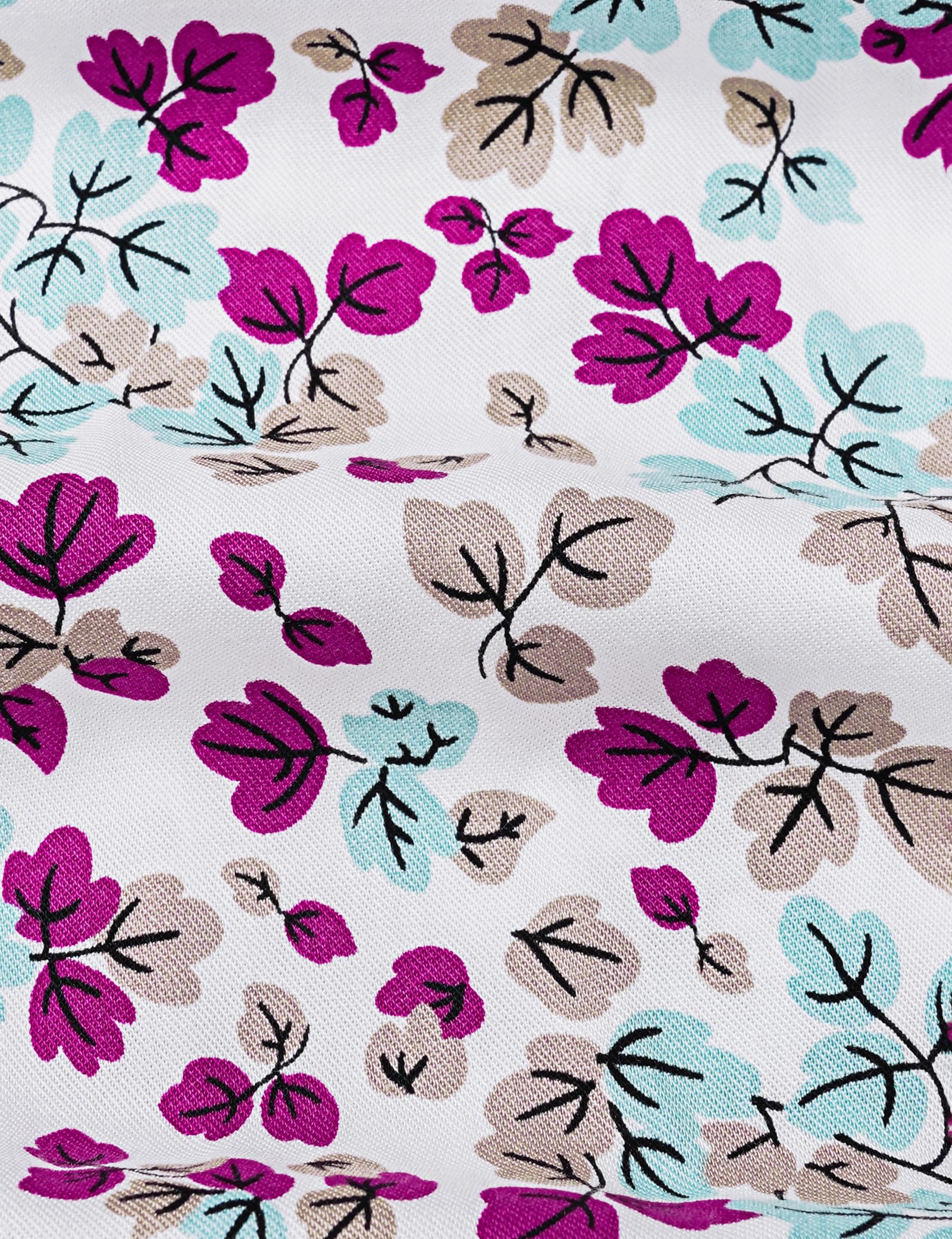 Camisa cuadrada con cuello cubano floral para mujer, ligera, de viscosa, holgada, de manga corta, elegante, para uso diario, Reino Unido