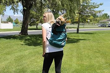 K9 Sport Sack Trainer - Small, Harbor Blue - Ideal for Dogs with 13-16 Back Length - Backpack-Style Training Carrier - Meant for Quick, Non-Strenuous Activities