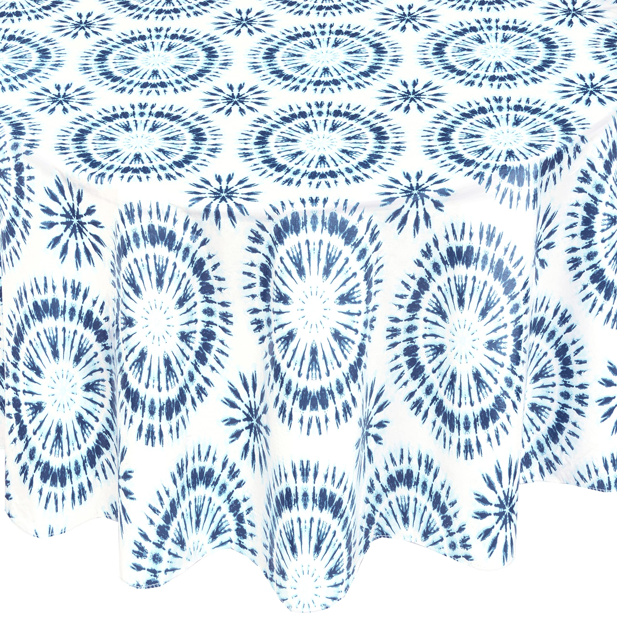 Newbridge Mantel Cuadrado De Vinilo Con Reverso De Franela, 52 X 52 Pulgadas, Rueda De Molinete De EE. UU., Cubierta De Mesa De Vinilo Para Interiores Y Exteriores, Celebración Roja, Blanca