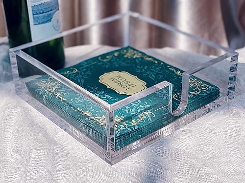 Miniatura 4 de IEEK Acrylic Cocktail Paper Napkin Holder,Decorative Clear Cocktail Napkin Caddy Beverage Napkin holder,Pack of 1