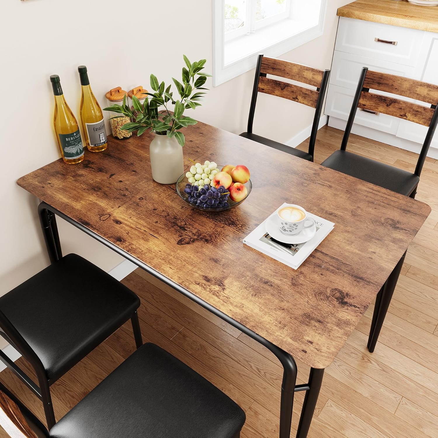 IDEALHOUSE Dining Table for 4, Small Table and Chairs Set of