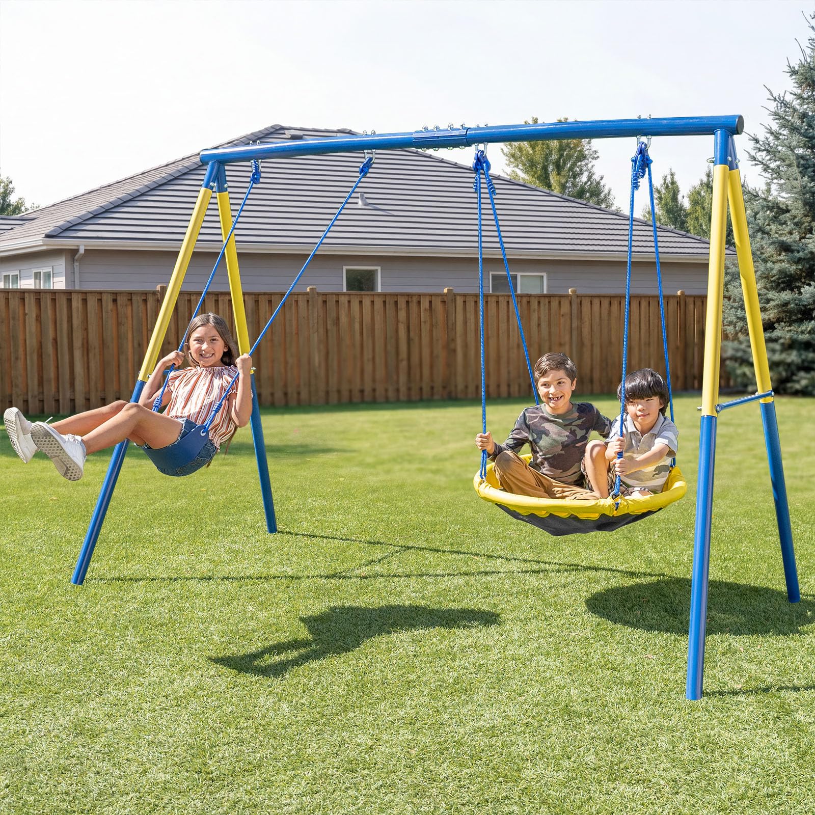 Amazon.com: Sportspower My 1st Swing & Saucer Outdoor Playset for