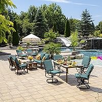 Vista 8 de Cojín para silla de comedor exterior Arden, 20 x 20 pulgadas, resistente a la lluvia, resistente a la decoloración, Alana Tile