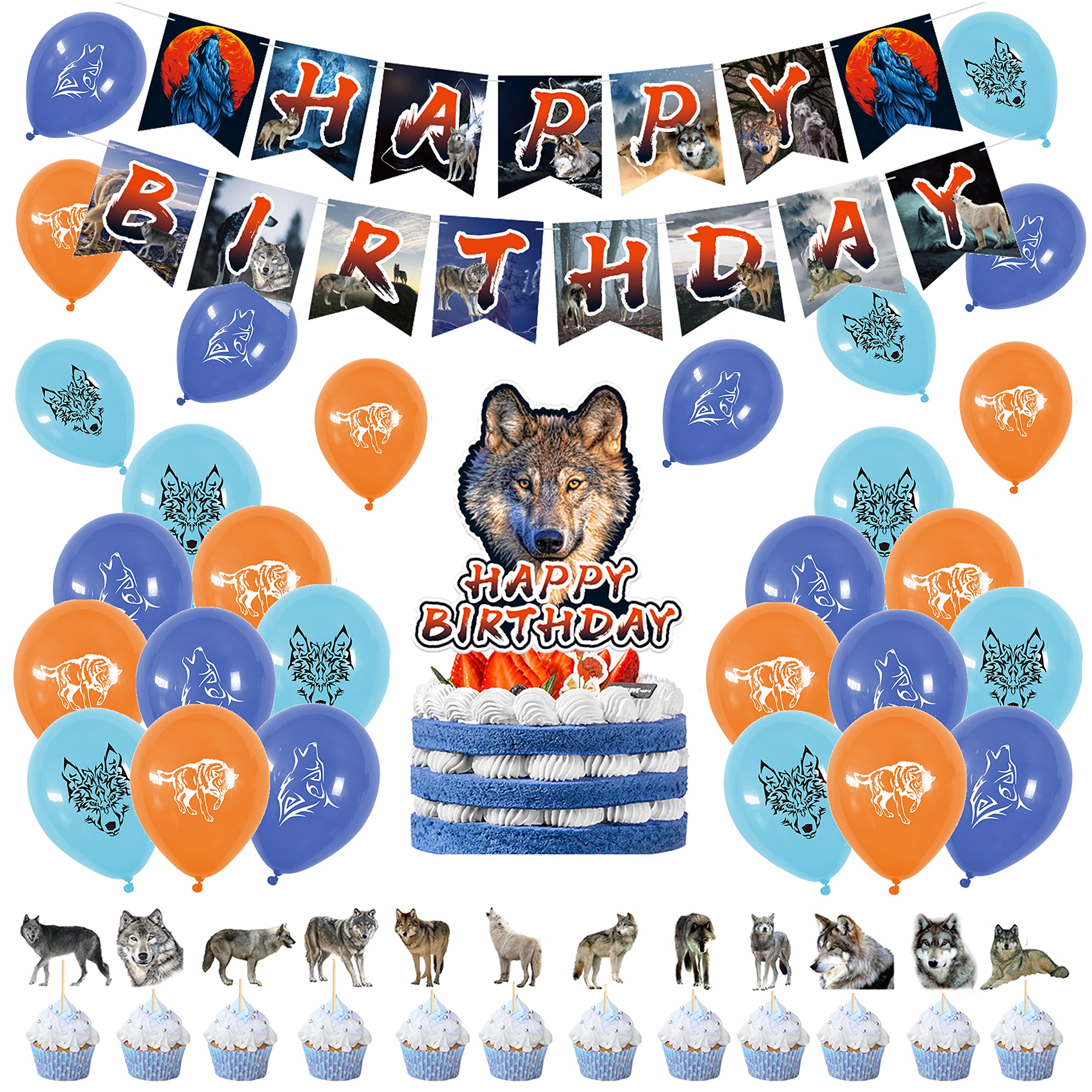 Buy Party Supplies Wolf Cake Topper Wolf Birthday Decorations Wolf