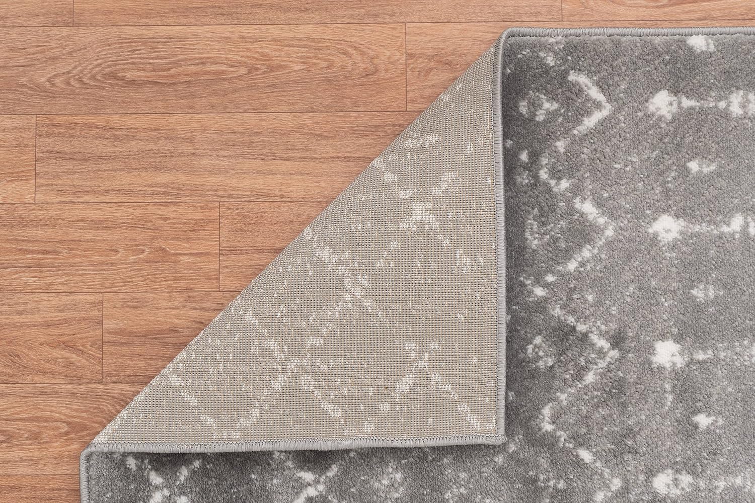 Adiva Rugs Modern Transitional Area Rug with Border, Soft Short Medium Pile, Style Pattern Traditional Carpets, Persian Home Decor, Floor Decoration Mat 2586A (Grey, 2'-6" x 5')
