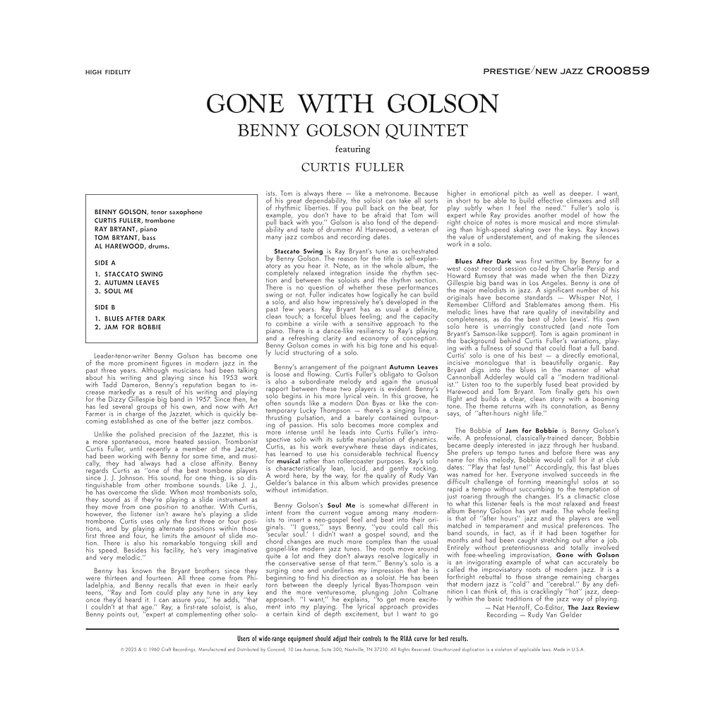 その他 LP Benny Golson Gone With Golson VIJJ30032 PRESTIGE /00260 NjYtODYwNy5qcGVn.jpeg
