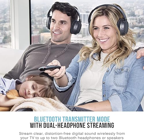 Miniatura 2 de MEE audio Connect Hub Transmisorreceptor Bluetooth con paso de audio para TVEstéreo doméstico con conector de 0.138 inAUXRCAentrada óptica adaptador