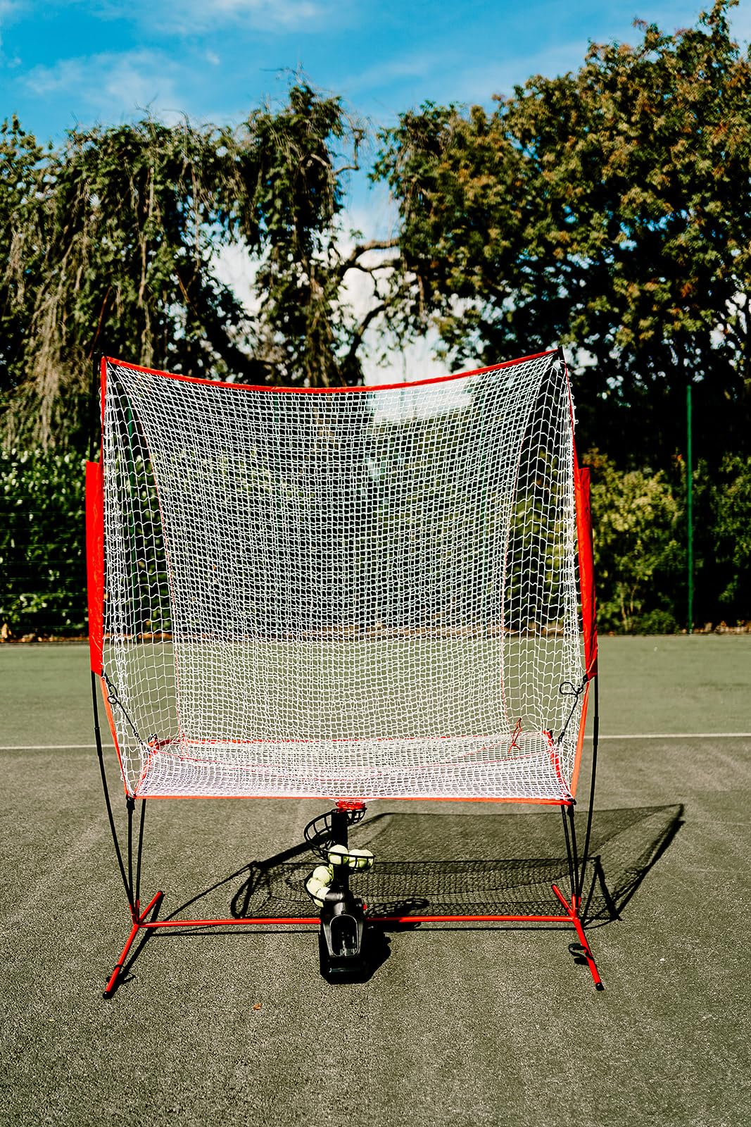 Feed Buddy Tennis Automatic Tennis Ball Machine and Reload Tennis Net, Solo Practice Tennis Training Aid, Battery Powered