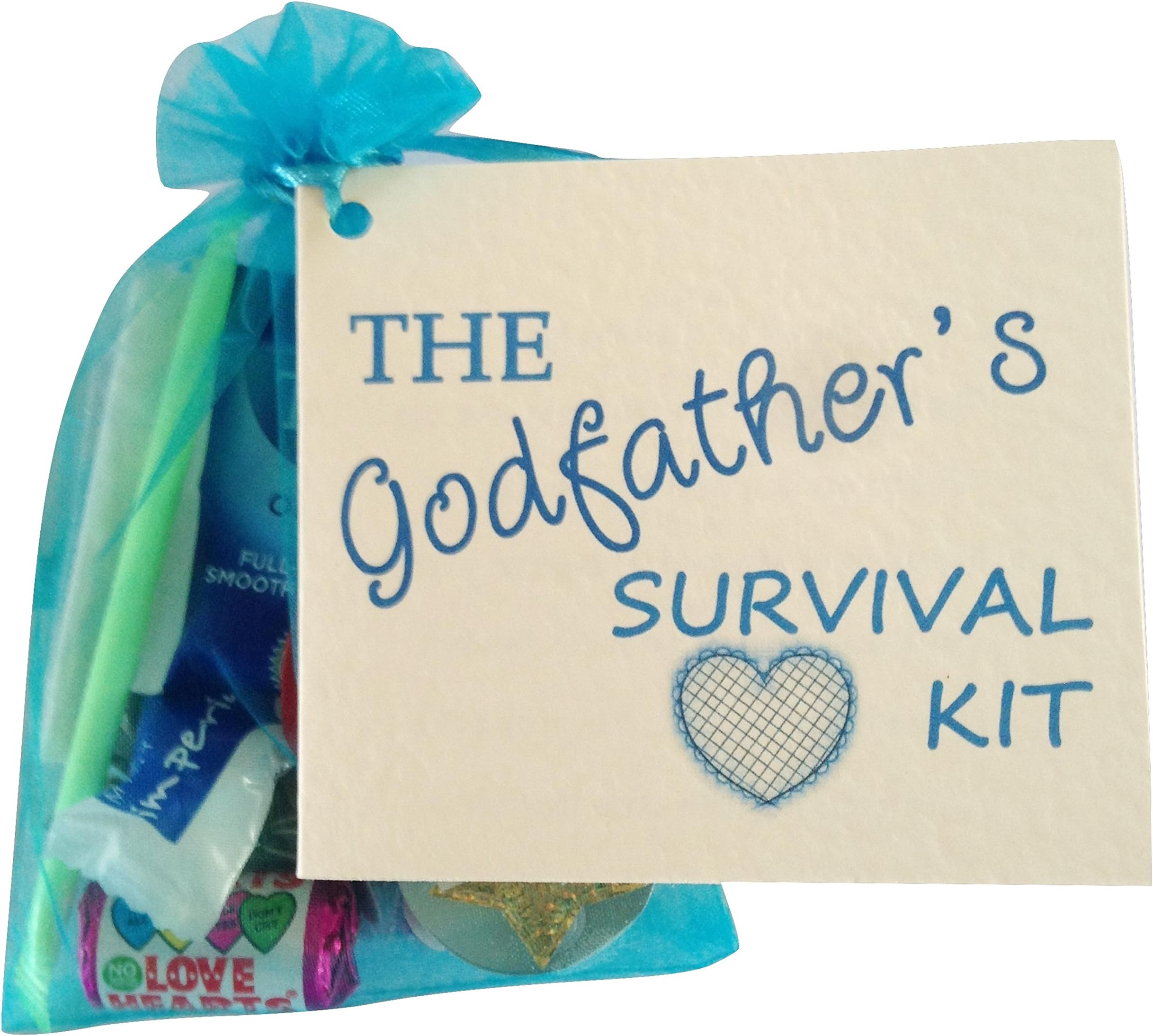 Godfather Christening Gift favour. Novelty Keepsake Survival Kit.