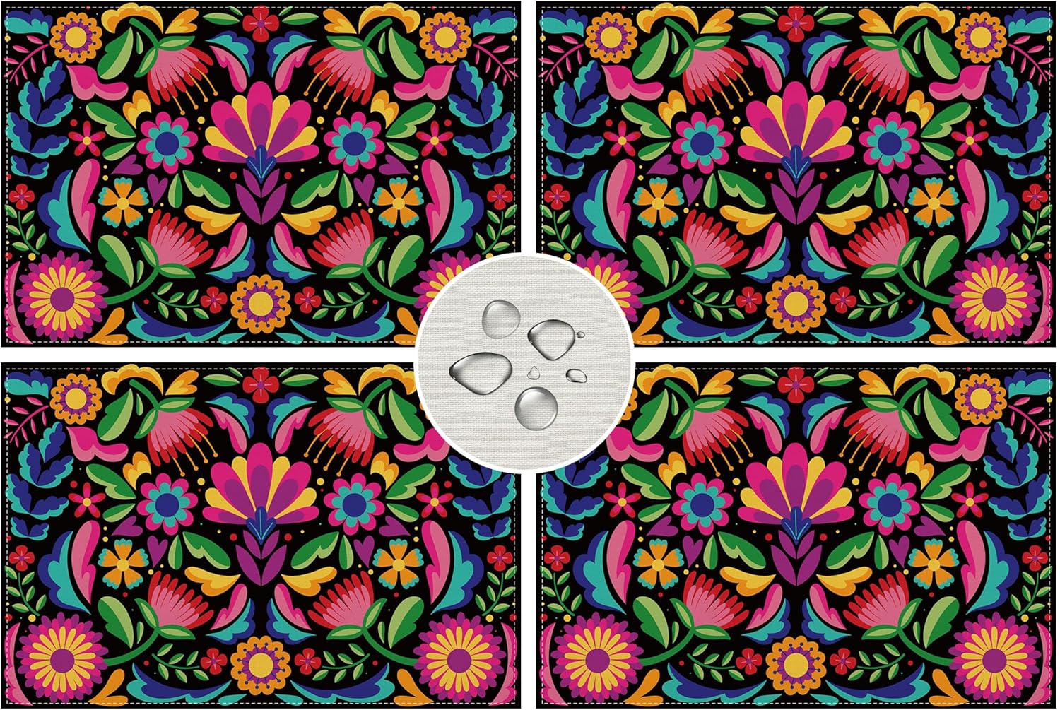 Juego De 4 Manteles Individuales Mexicanos De Lino Para Mesa | Meses Sin Interés