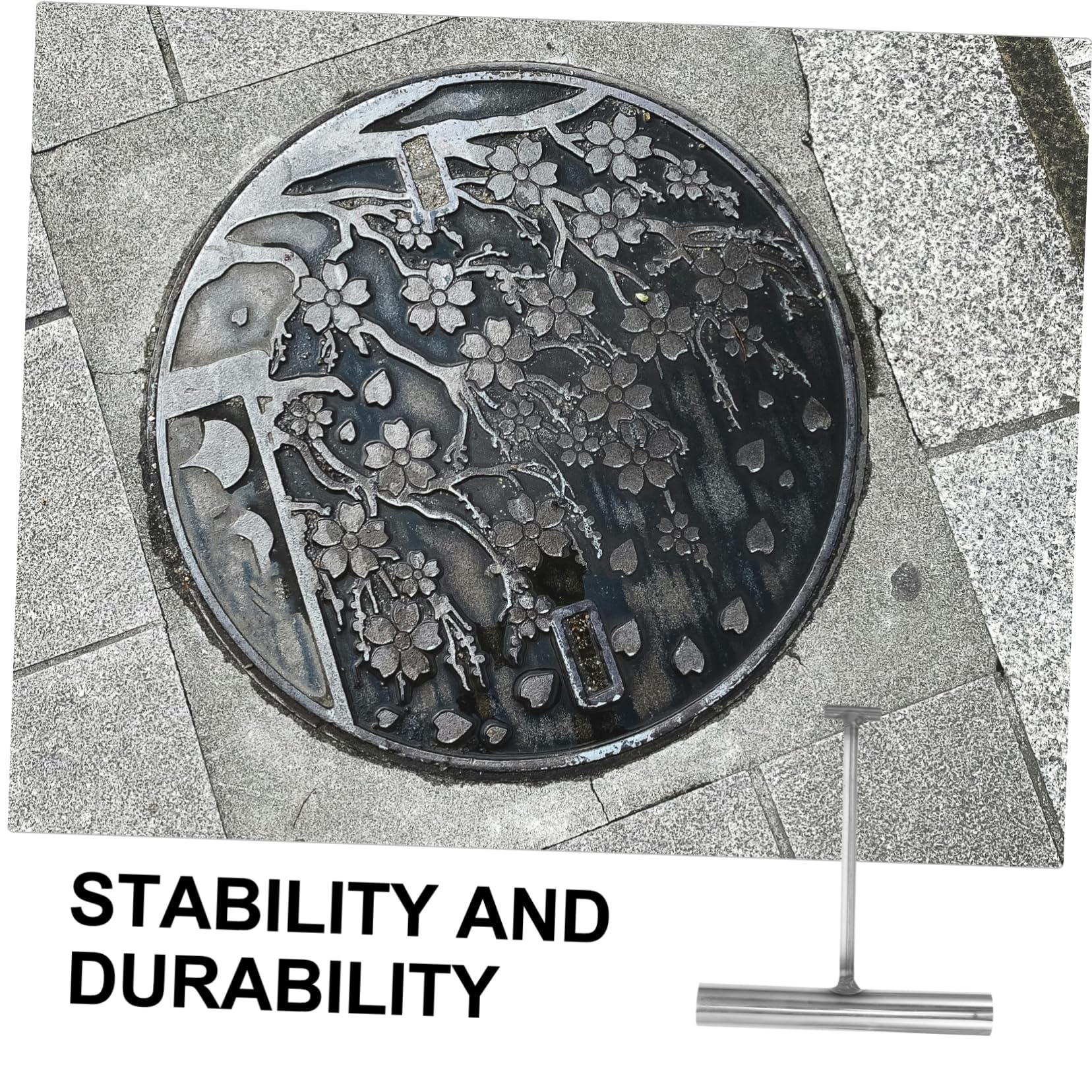 OSOLADY Manhole t Hook Swivel Hooks Heavy Duty Lifter for Manhole Cover Lifting