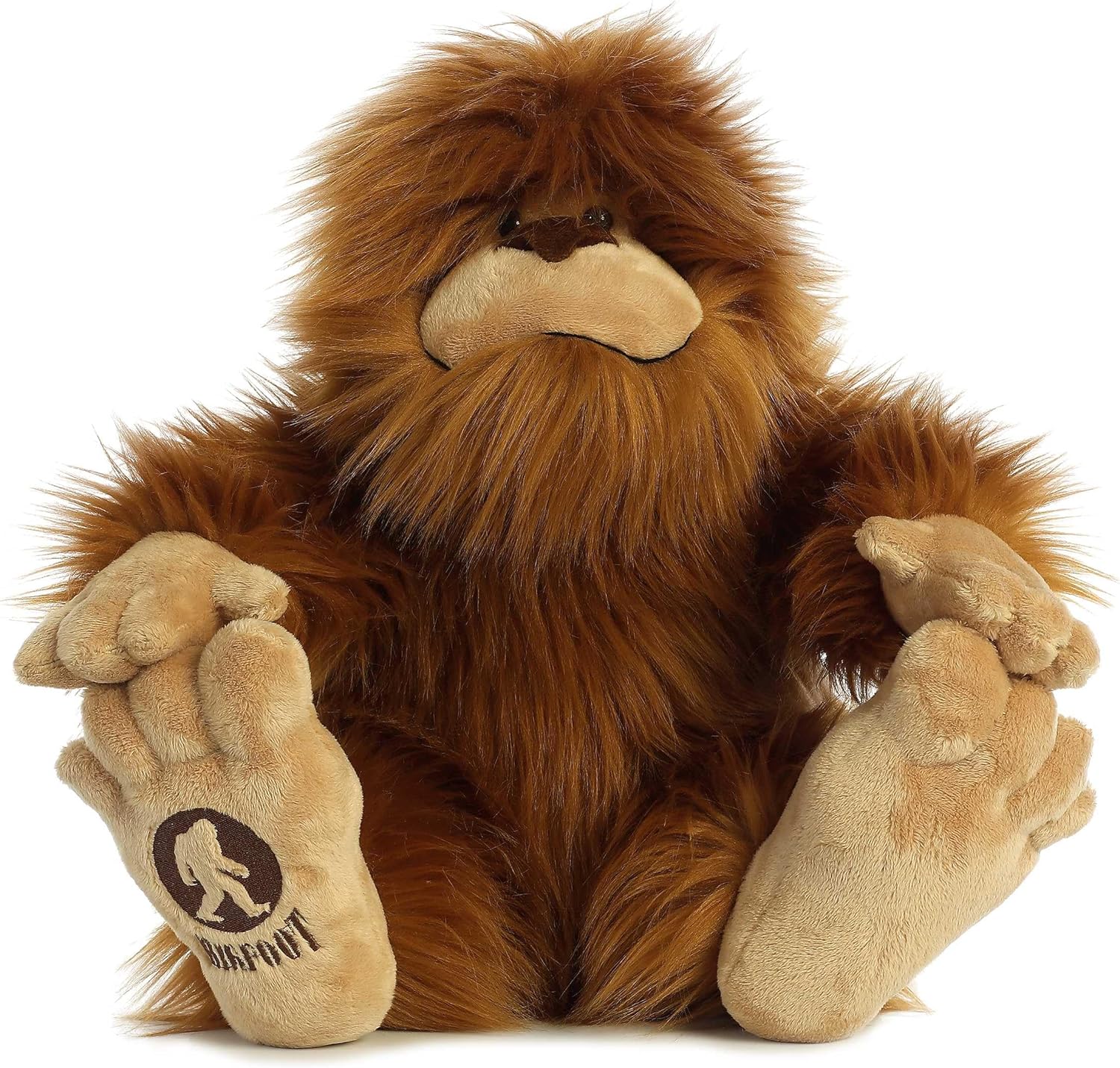 Aurora® Mysterious Fantasy Big Foot Stuffed Animal - Mythical Companion - Imaginative Adventures - Brown 16.5 Inches