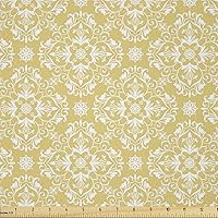 Vista 127 de Lunarable Tela suculenta de The Yard, flores en acuarela estilo pintura coloridas flores de primavera tema de jardinería, tela de microfibra