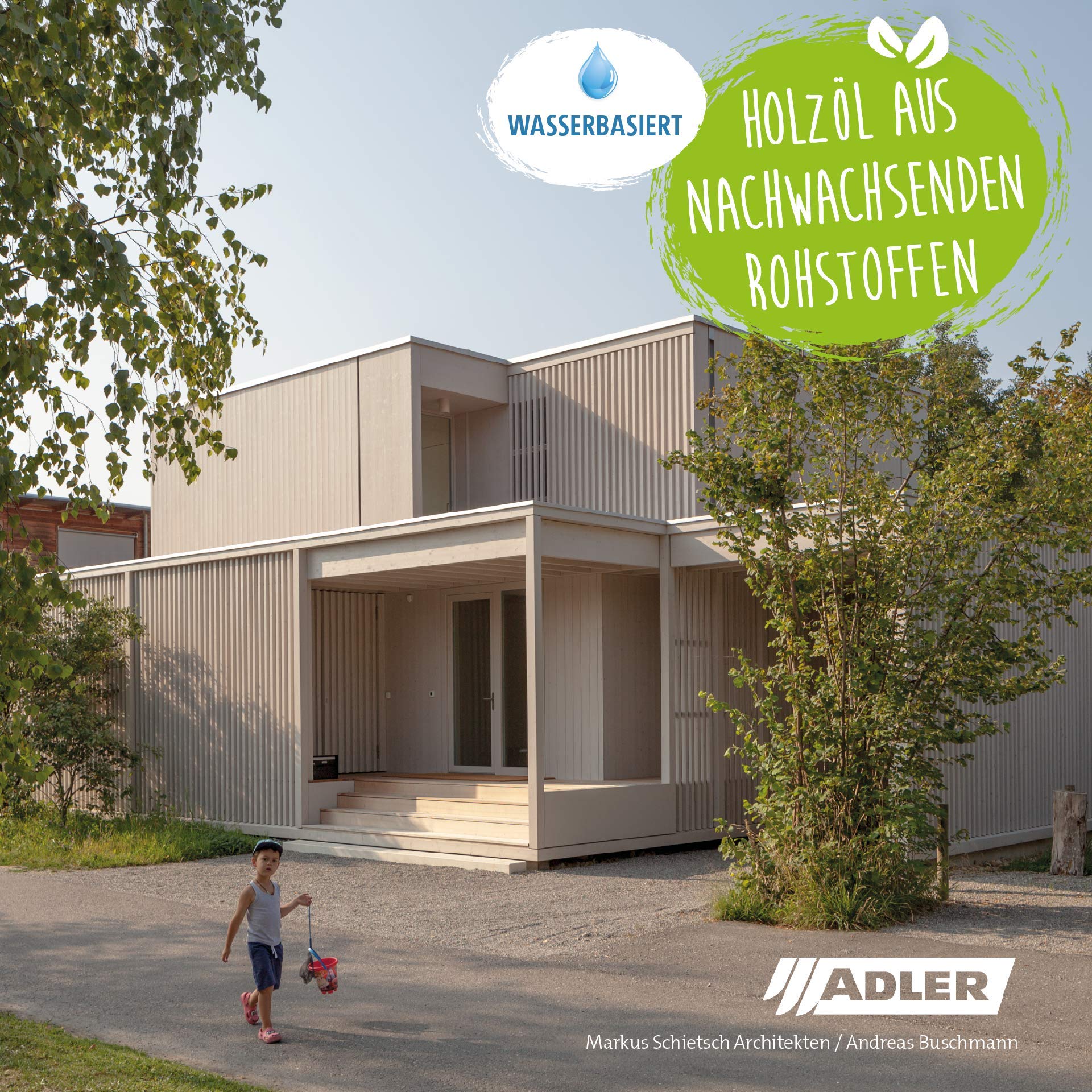ADLER Pullex Aqua-Terra - Ökologisches Holzöl Außen & Innen - Universell anwendbar für starken Wasserschutz & lange Haltbarkeit - Auf Wasserbasis & nachwachsender Rohstoffe - 2,5l Farbe Lärche