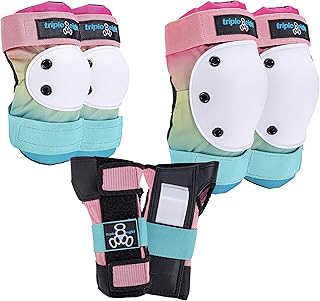 Triple Eight Saver Series Pad Set with Kneesavers, Elbowsavers and Wristsavers, Small, Shaved Ice