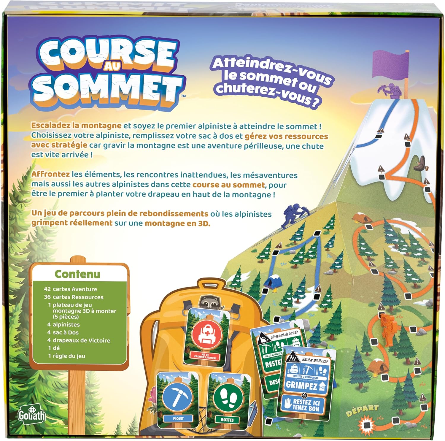 Race to the top – family board game for children from 7 years old – mountain game board in 3D – be the first on top – strategy game and reflection – 2 to 4 players – 30 minutes – in the image 4