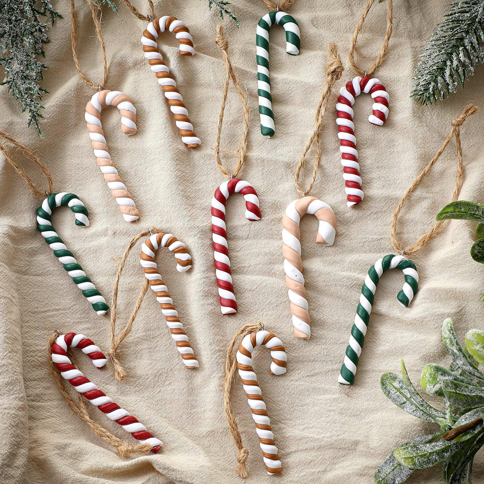 Décoration de Noël torsadée en sucre d'orge pour votre fête de famille